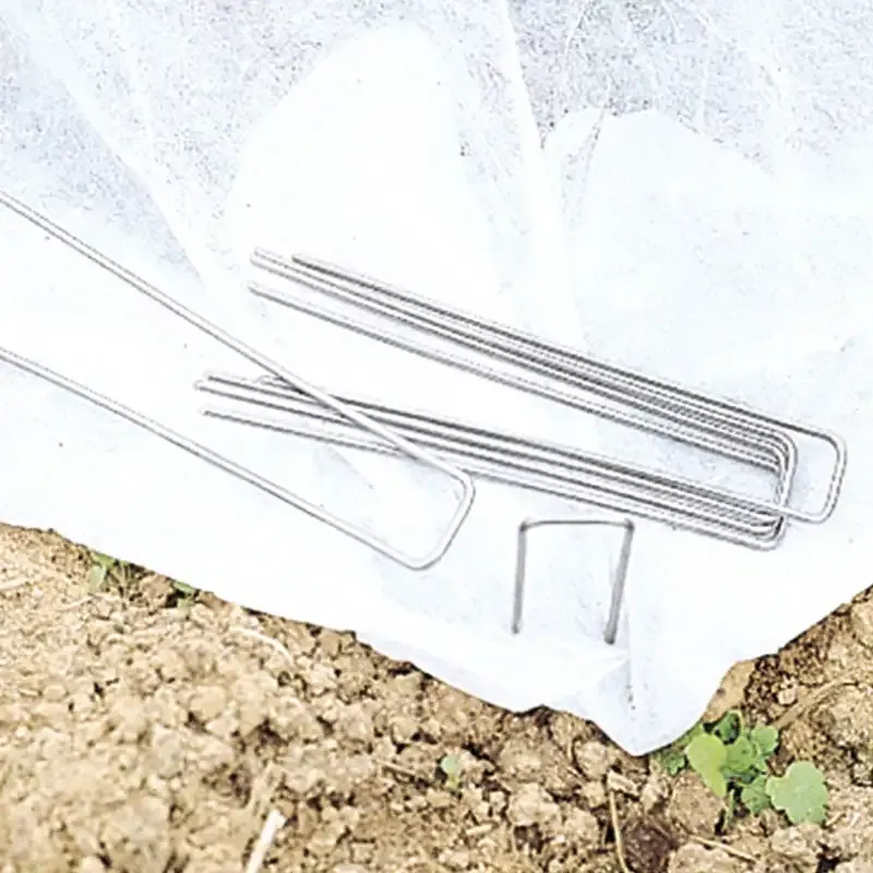 Heavy Duty Steel Garden Fabric Pins for Landscape Weed Barrier Anchoring