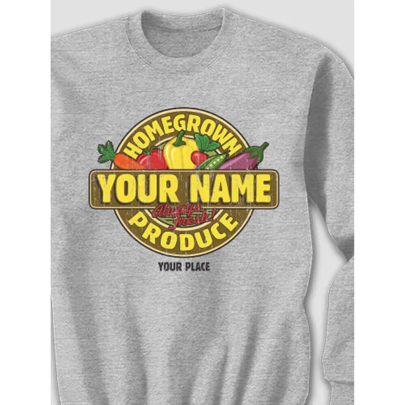 Homegrown Produce Adult Sweatshirt - Unisex Crewneck Pullover 1