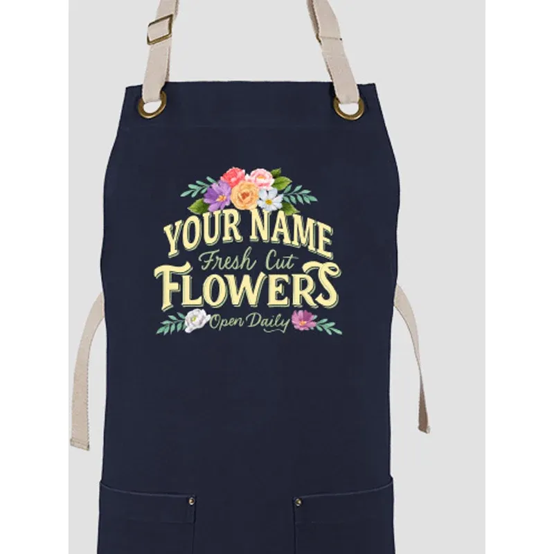 Adjustable Canvas Work Apron for Gardening and Floristry
