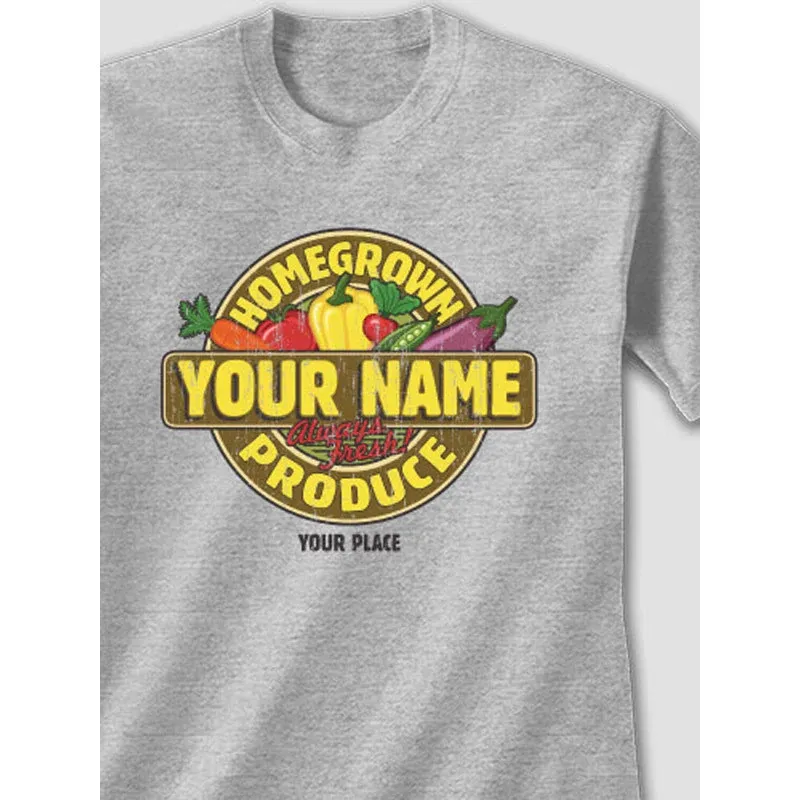 Homegrown Produce Graphic Adult T-Shirt - Casual Cotton Apparel 1