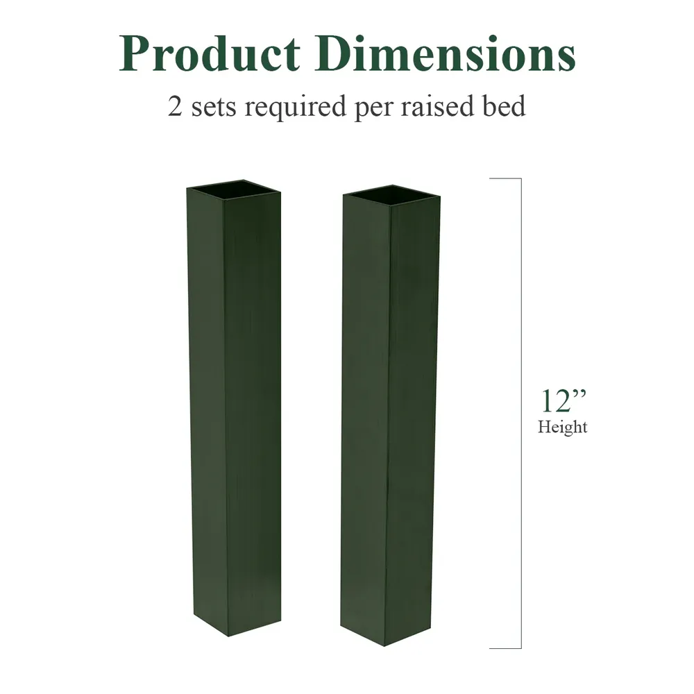 Modular Raised Garden Bed Corner Brackets and Extension Connectors 5