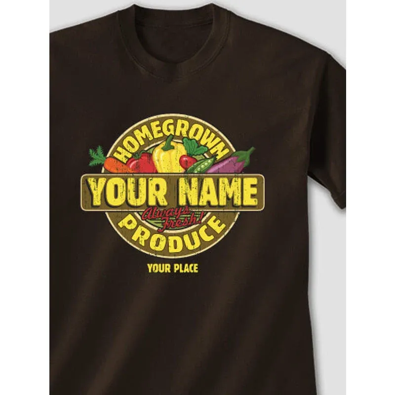 Homegrown Produce Graphic Adult T-Shirt - Casual Cotton Apparel 2