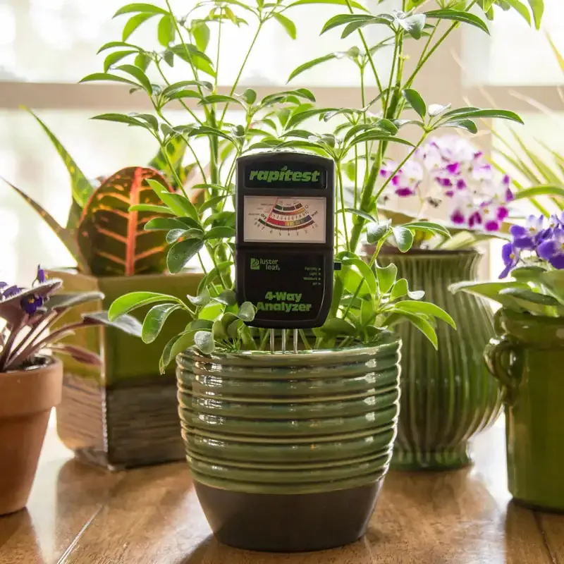 4-Way Soil Analyzer - Digital pH, Moisture, Sunlight, and Temperature Meter 1