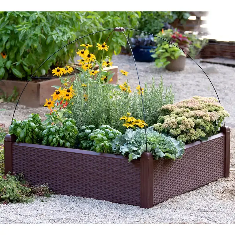 Galvanized Steel Raised Garden Bed for Vegetable and Flower Planting