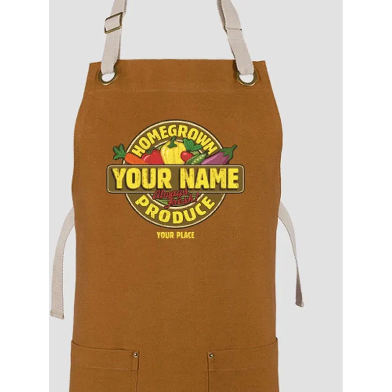 Adjustable Canvas Work Apron with Reinforced Utility Pockets