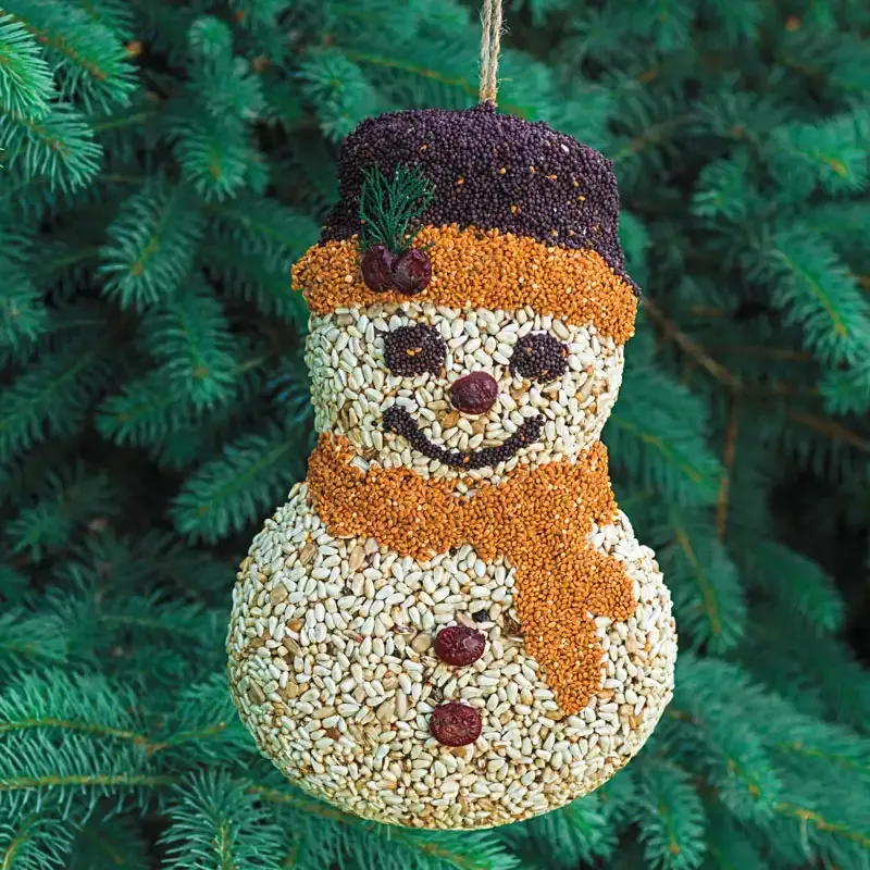 Birdseed Snowman Decorative Outdoor Wild Bird Feeder