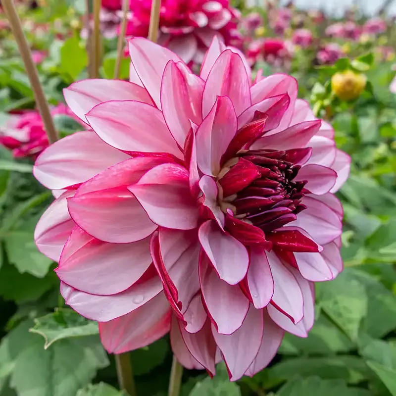 Crème De Cassis Decorative Dahlia Tuber for Garden Planting