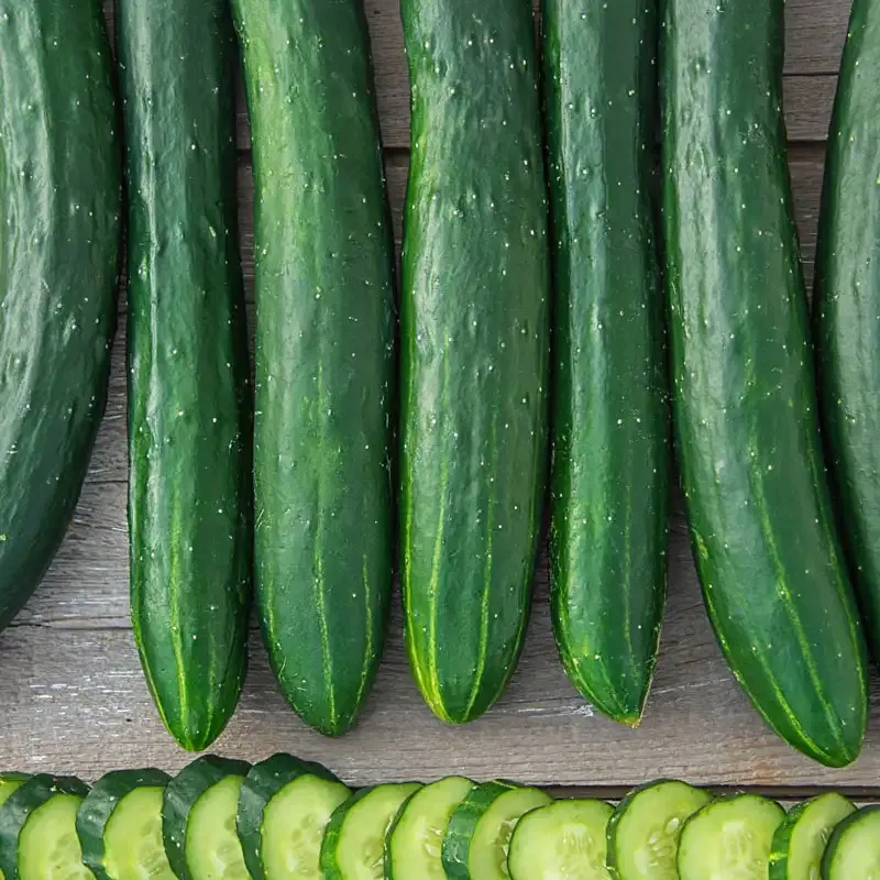 Tasty Green Hybrid Slicing Cucumber Seeds for Home Gardening 2