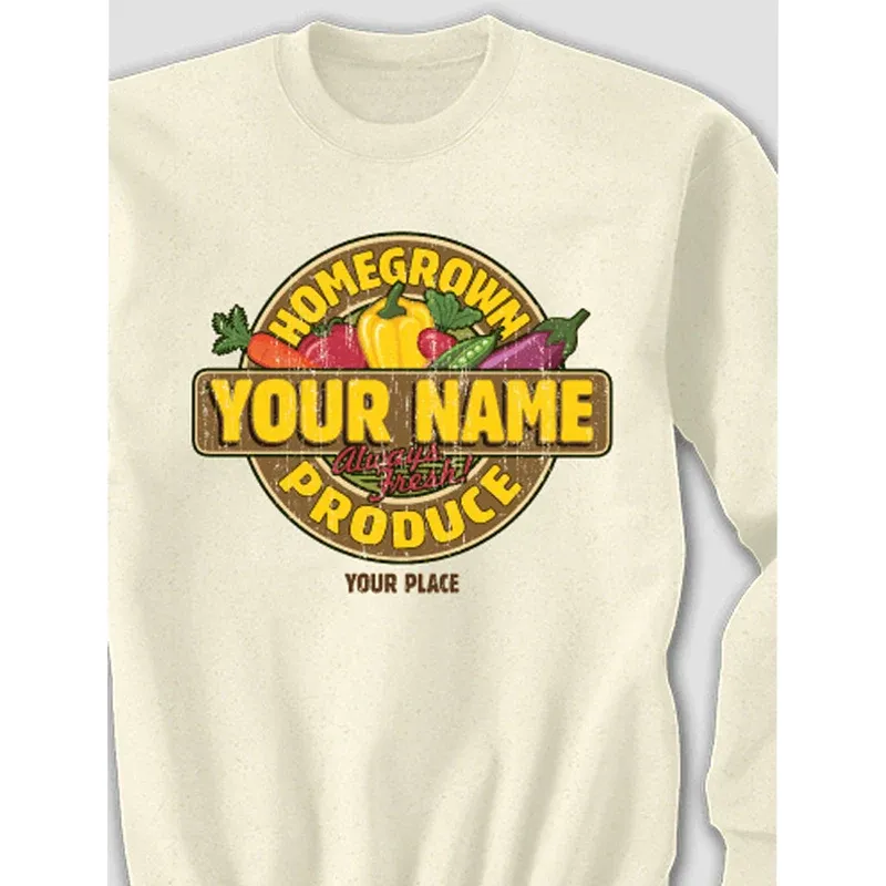 Homegrown Produce Adult Sweatshirt - Unisex Crewneck Pullover 3