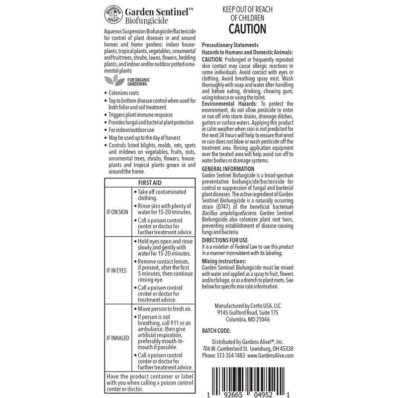 Organic Broad-Spectrum Biofungicide for Plant Disease Management 2