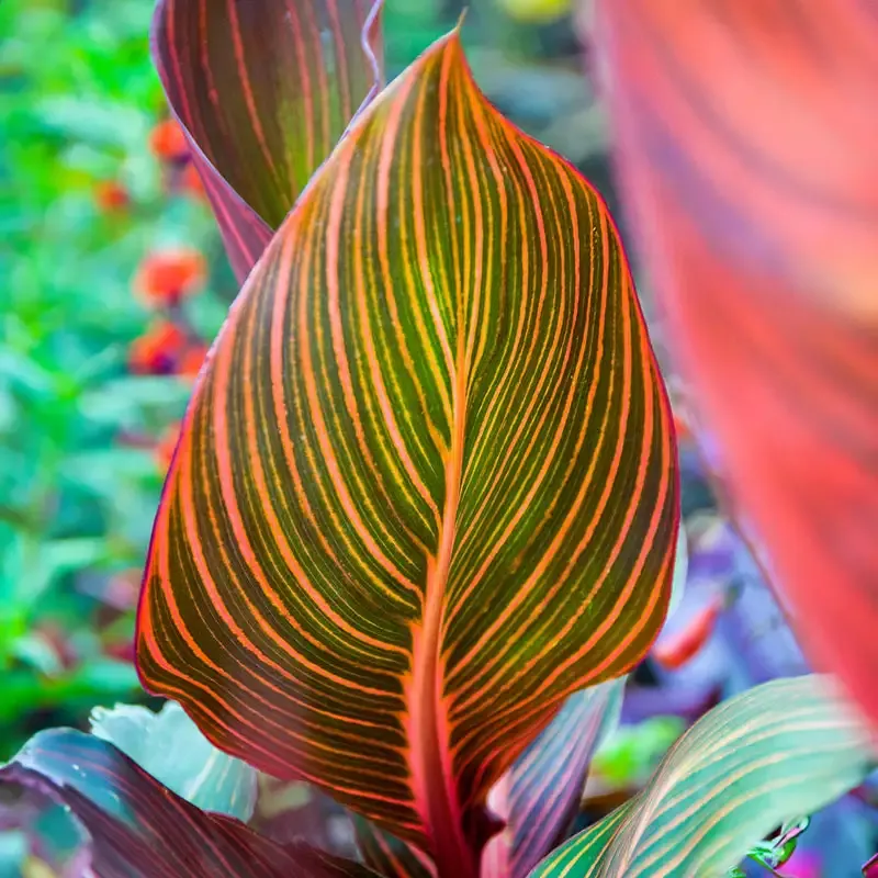 Phasion Variegated Canna Lily Tropical Perennial Rhizome 1