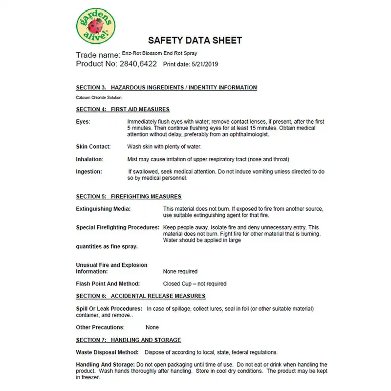 Blossom-End Rot Treatment Concentrate Spray for Vegetables 2